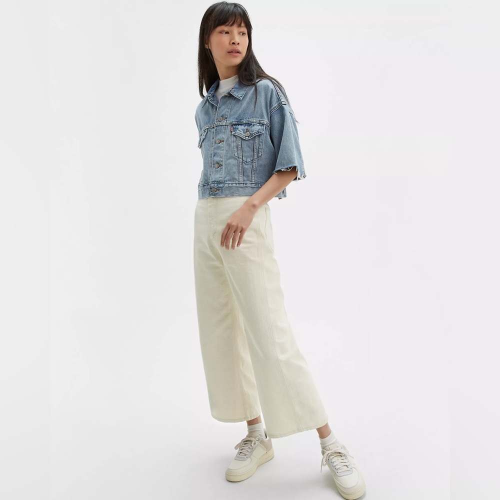 Levi's Cream Wide Leg Pants